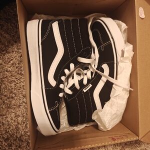 Vans Kids Classic Black and White Sneakers